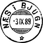 NES I FOSNA NÆS I BJUGN poståpneri opprettet fra 01.08.1889 i Nes herred.