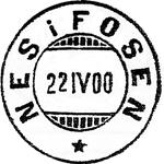 1900. Navneendring til NES I FOSNA fra 01.10.1921. Poståpneriet NES I FOSNA ble nedlagt fra 01.02.