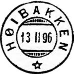 HØYBAKKEN fra 01.10.1921. Poståpneriet HØYBAKKEN ble nedlagt fra 01.02.1967 Stempel nr.