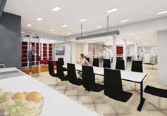 4. etasje bestående av åpent kontorlandskap, 3 kontorer, møterom, resepsjon / arkiv, garderobe og