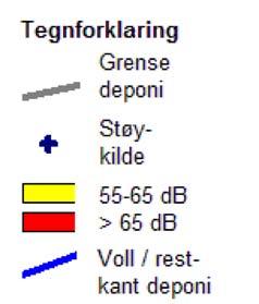 Statens Vegvesen Fag E6 Sørfold Støysonekart, massetak nr 5, Skjermet Ny situasjon - 3 meter høy voll Lydnivå Lden i db(a) Multiconsult AS Sluppenvegen 15 7486