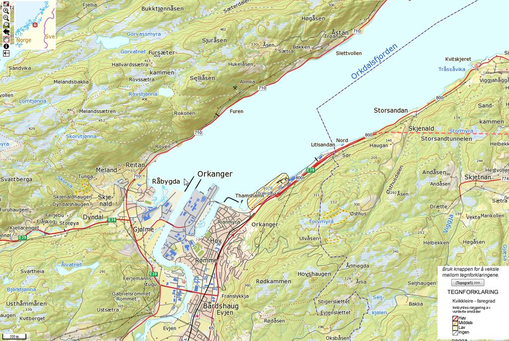 Orkanger vel ber om at 0-alternativet vedtas, det vil si ingen utbygging av Grønøra vest som havn, kun til bruk som næringsareal der det ikke kommer i konflikt med sårbar natur.