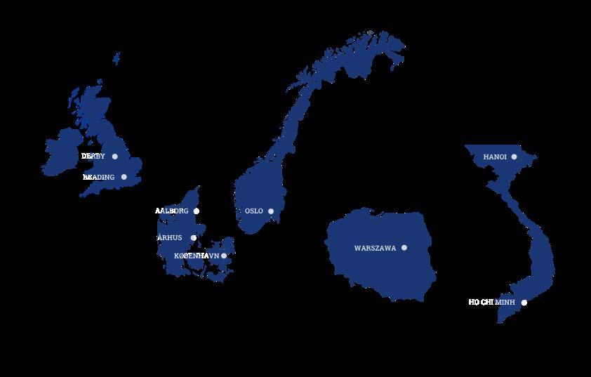 LOKASJONER OG ANSATTE Netcompany er det raskest voksende ogmest suksessfulle IT selskapet i Norden. Vårt mål er å bli markedsleder i Nord-Europa.