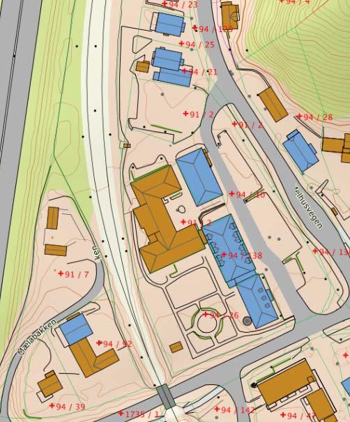 Figur 1 Oversikt over planområdet, eksisterende situasjon.