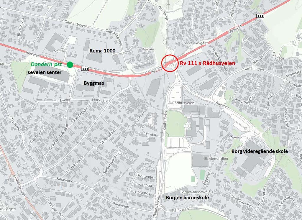 VEDLEGG A2 TRAFIKKVURDERING - RV. 111 RUNDKJØRING RÅDHUSVEIEN, SARPSBORG 7/22 Gjennomsnittlig månedstrafikk for de to tellepunktene er hentet fra www.vegvesen.no, vist i Bilag C.