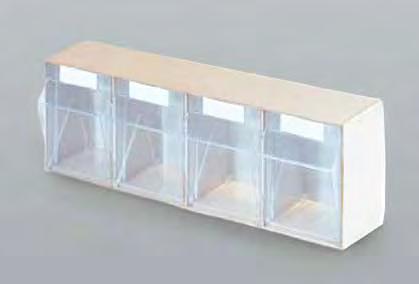 0 Sprøyte- og kanyle dispenser 730 x 240 x 410 mm (B x D x H), hus i grå plast, med 3 store- og 5 små krystallklare plastbokser, FIFOsystem med rensefukter og dispenser. 8 5 205.1270.