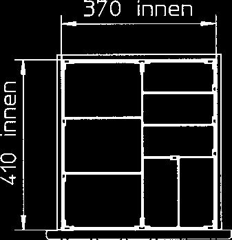 aluminiumskinner, tverrdeler 498 x 100 mm 2 stk 2025897 tilkoblingsklemmer, SAN 45/55 høyre 2 stk.