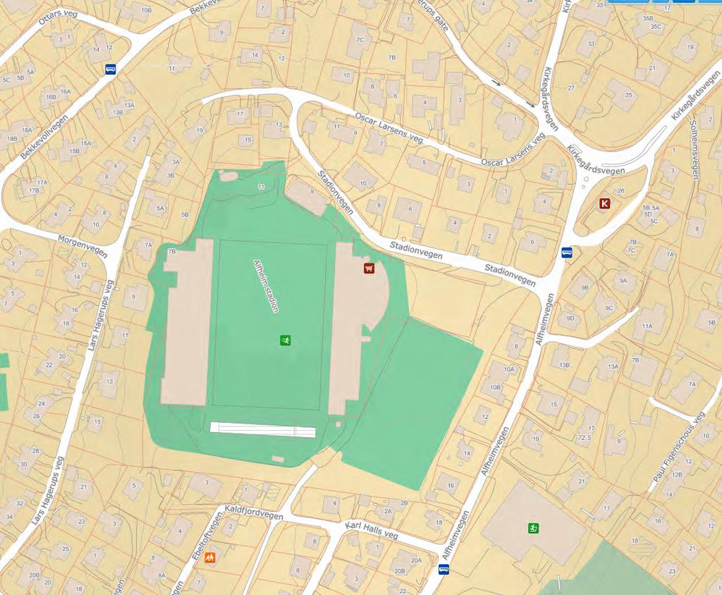 2.1. Trafikkbelastning og vegstandard Figur 3 viser en oversikt over veger i nærheten av planområdet, samt hvor det skal bygges boliger.