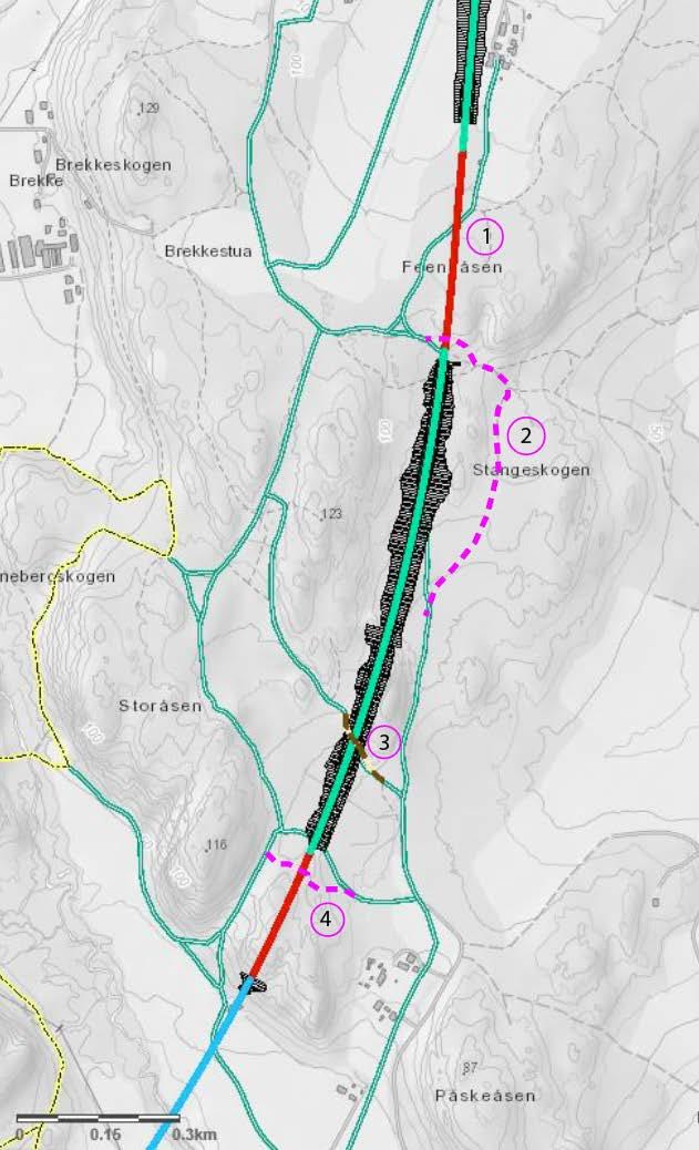 Det er forutsatt at stier som er vist på Sandefjord kommunes temakart for friluftsliv (udatert) blir reetablert eller lagt om.