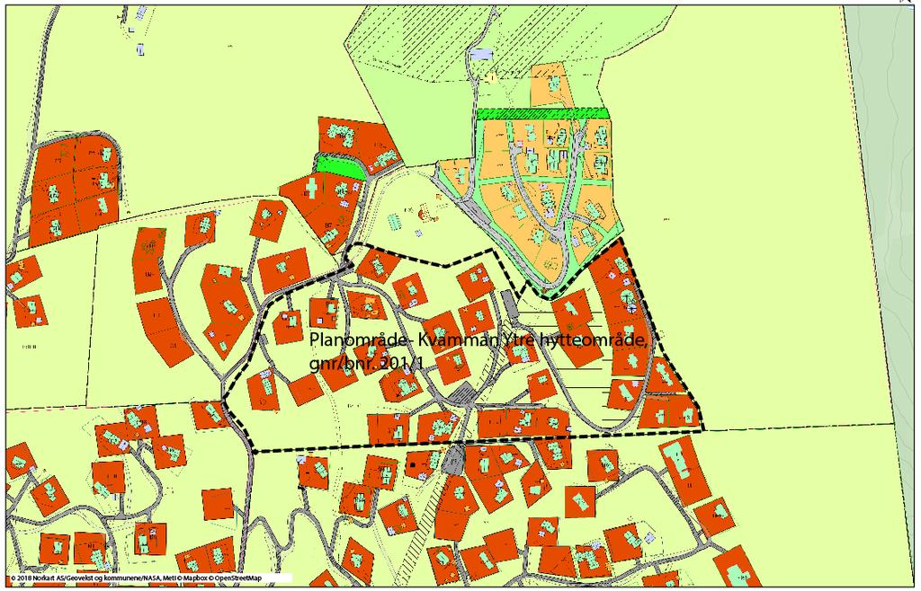 Detaljreguleringsplan for Ytre Kvamman hytteområde gnr/bnr. 201/1.