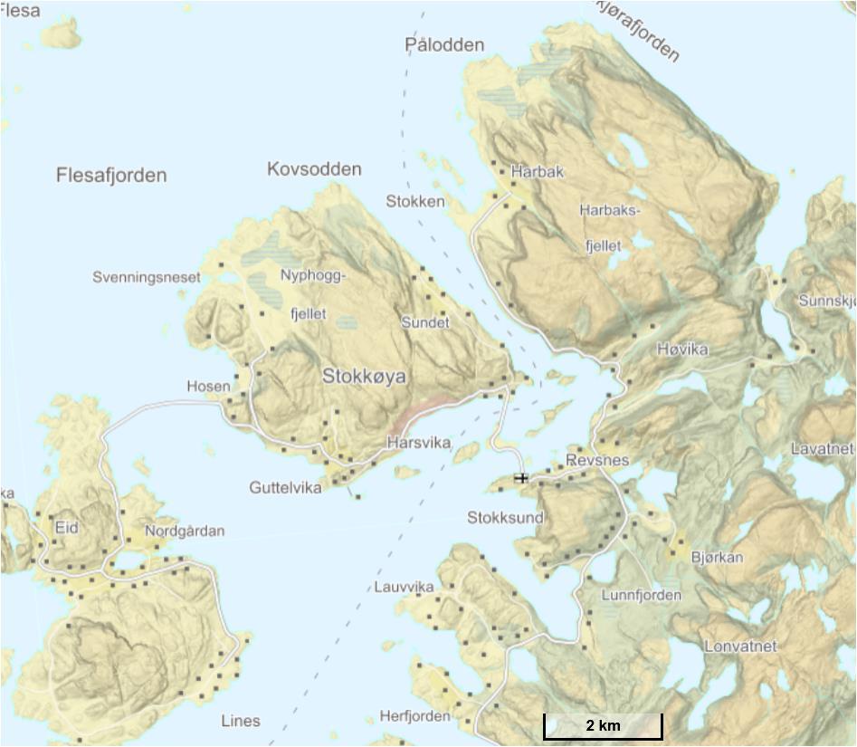 Kartvedlegg 4. Målestokk ca.