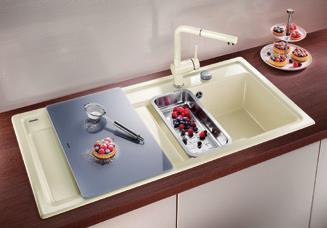 Tilbehør BLANCO kjøkkenvasker i keramisk i porselen Inkludert tilbehør Ekstra tilbehør AXON II 6 S IDENTO 45 S IDENTO XL 6 S