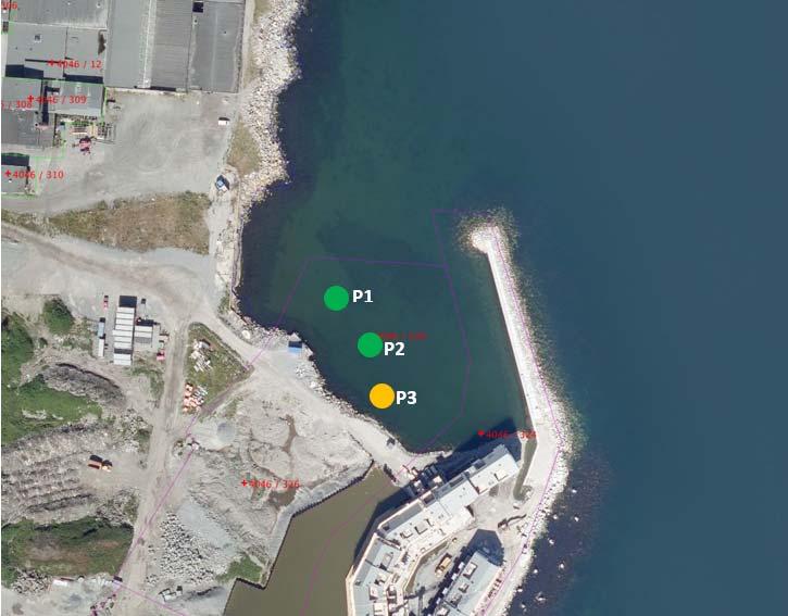 Sjøparken Stavern Sedimentundersøkelse multiconsult.no 4 Supplerende undersøkelser Figur 4. Kart som viser resultatene fra de kjemiske analysene, fargekodet etter tilstandsklassene iht.