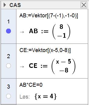 b) Bestem arealet til ABC. Vi bruker arealsetningen for trekanter. I linje 4 har vi brukt arealsetningen for trekanter. Legg merke til at vi må bruke gradetegnet i formelen.