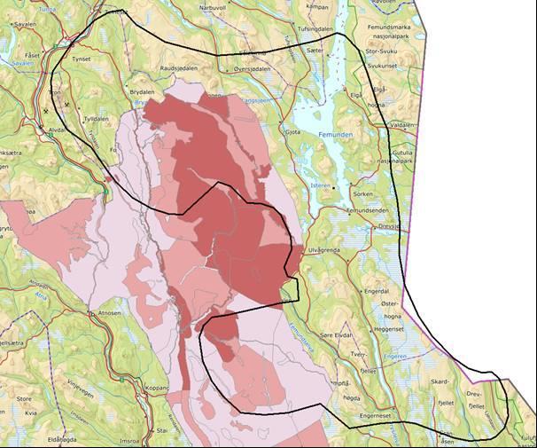 Kart 2: Friluftsområder Rendalen kommune Sølen verneområdestyre jobber med å utarbeide en besøksstrategi for Sølen landskapsvernområde, Fuggdalen naturreservat og Steinfjellet naturreservat.