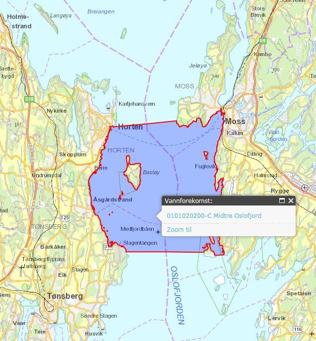 2 INTRODUKSJON 2.1 Bakgrunn Vannforekomst Midtre Oslofjord (0101020200-C) ligger mellom Breiangen Øst i nord og Ytre Oslofjord i syd.