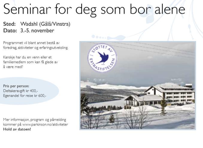 Målet var å arrangere et verkstedseminar for 40 personer med parkinson som bor alene og deres støttepartnere med følgene delmål.