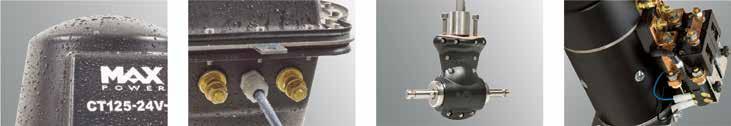 Max-Power tilbyr to serier av elektriske inntrekkbare baugpropeller: Compact Retract er en kompakt konstruksjon som trekker baugpropellen inn horisontalt og derfor tar minimal plass, og VIP som
