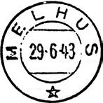 1932 MELHUS Innsendt 26.01.1932 Registrert brukt 4 VIII 30 OGN Stempel nr.