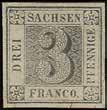 Kjøper man et 3 pfennig-merke fra 1850 fra Sachsen bør man alltid få med en ekthets-attest fra en anerkjent ekspert. Førstedagsbrev solgt for 1 686 200 kroner i september 2011.