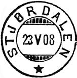 TK Stempel nr. 3 Type: SL Utsendt 21.04.1894 STJØRDALEN Innsendt 19.04.1919 Registrert brukt fra 27.