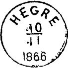HEGRA HEGRE poståpneri, i Øvre Størdalen prestegjeld, ble opprettet med virksomhet fra 01.08.1851 og med ukentlig bipost mellom Størdalen og Merager sogn. Navnet ble fra 01.01.1919 endret til HEGRA.