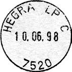 ? 7520 Registrert brukt fra 30.01.97 HAa til 25.07.01 IWR Stempel nr. S1 HEGRA FESTNING 1940 7520 HEGRA 1.