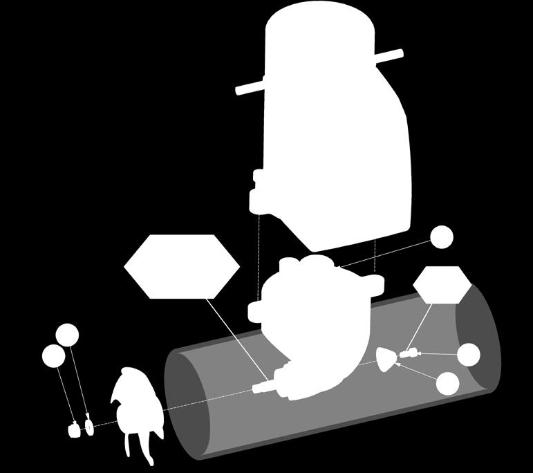 1.Fastening screw for anode 2. Anode 3. Propeller lock nut 4. Washer 5.