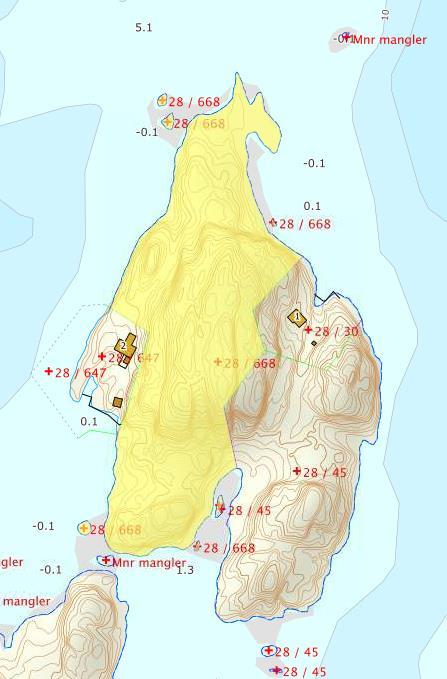 Andersen ikke ville kunne se bygget fra sine eiendommer. Bygningen kan beskrives slik: grunnflate 3x3m, med 1,5m vegg som er helt åpen.