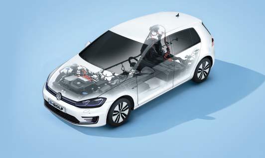 Volkswagen e-golf tar deg enda lenger av gårde. Rekuperasjon gjør nemlig at du øker bilens rekkevidde hver gang du bremser fordi bremseenergien gjenvinnes.