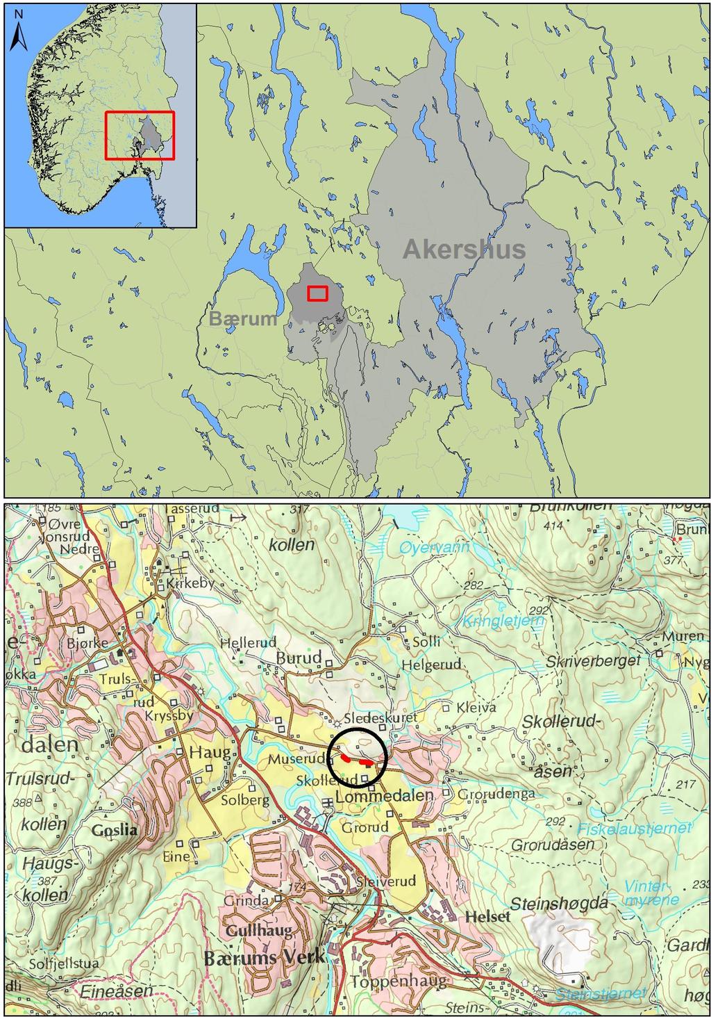 Figur 1: Oversiktskart (Kartgrunnlag: Statens kartverk.