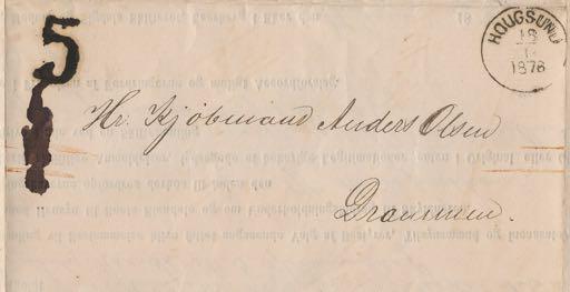 Månedens brev Fram til 1864 skulle kartnummer og porto påføres på baksiden av ubetalte brev. Fra 1.