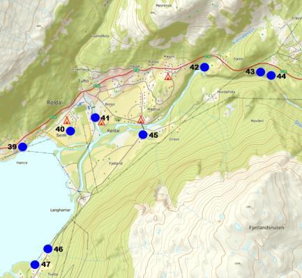 Kartlegging av kritiske Grovkartlegging (kartanalyse) utført av geolog (Siri Vaagan) del av prosjektet Flom og skred Mogleg kritiske