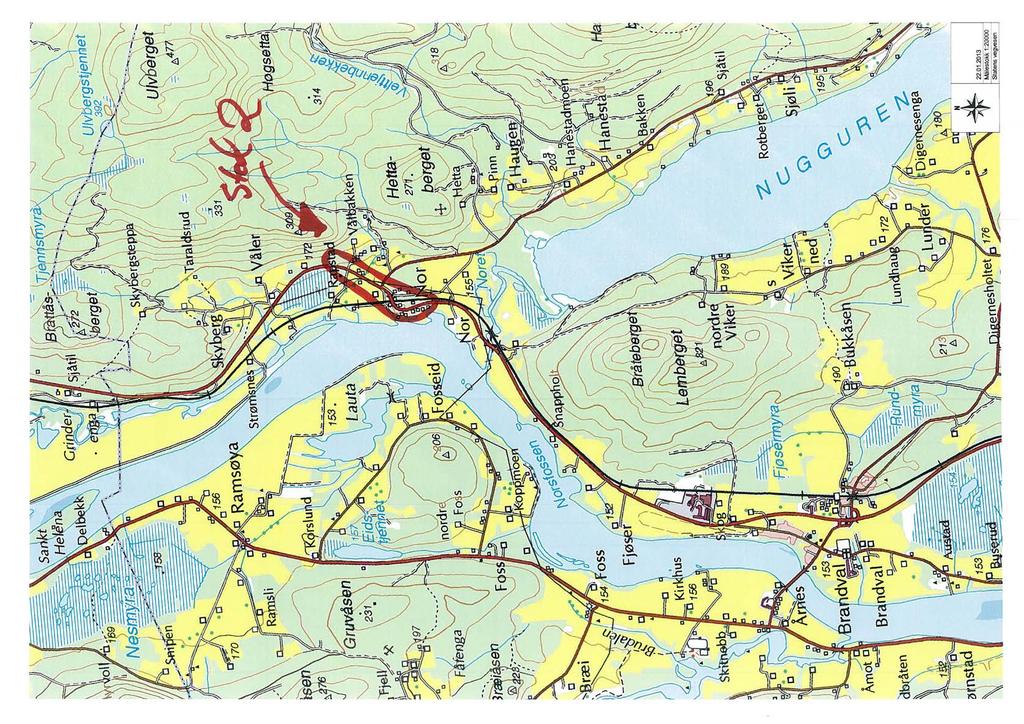 Strekning 2: Rv 2 Nordre Nor 2.1 Prosjektnummer: 106806. 2.2 Beliggenhet: Rv 20, hp 7, km 3,969 4,886.