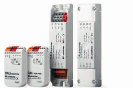 Vi har styringssystem både i RF, DMX, DALI, Impuls, samt RGB(W) LED striper i kapslingsgrad IP20 - IP68.