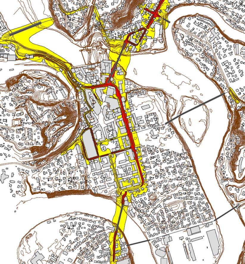 HØNEFOSS 53 (73) 7.7 Luftforurensning Hønefoss er trafikknutepunkt for bil, tog og buss. Her møtes E16, Rv 7, Rv 35 samt Bergensbanen.