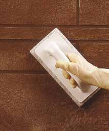 Ultracolor Fuging av gulvfliser med nal Fuging av vegg med gummibrett Vasking og sluttbearbeiding av vegg med svamp riktig blandingsforhold får man en fugemasse med følgende egenskaper: