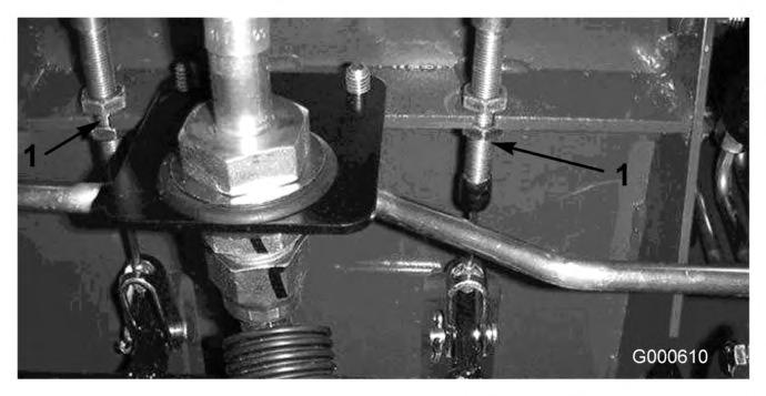 Vedlikehold av bremser Justere bremsene Juster bremsene når det er mer enn 25 mm frigang på bremsepedalen, eller når bremsene ikke virker effektivt.