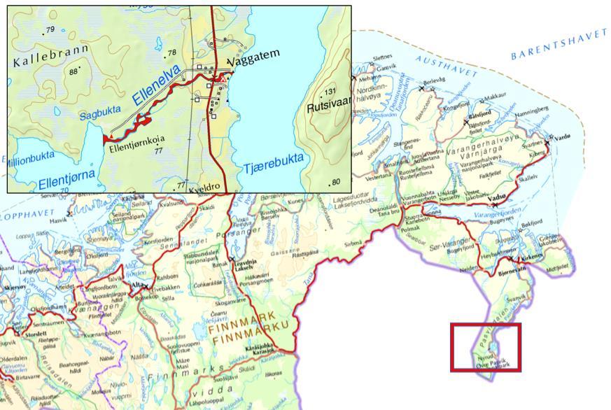 2 INNLEDNING Ellenelva er ei av sideelvene som sammen med Pasvikelva utgjør Pasvikvassdraget i Sør-Varanger kommune i Finnmark.