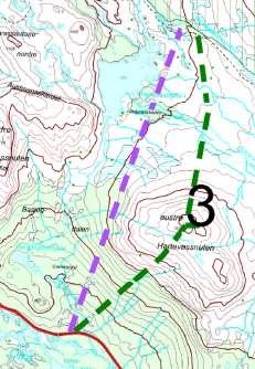 3. Austre Hartevassnuten Lengde: ca 4 km Fot og sykkelløype over eller langs foten av Hartevassnuten til Byrtemannsbekken.