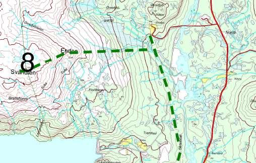 8. Svånuten Lengde: ca 3 km Fra skog til høgfjell 750 moh til 1350 moh.