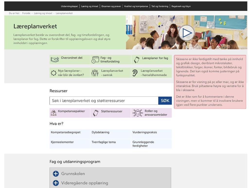 Status hvor er vi nå? Oppsummert innspill på tidlige læreplanskisser og jobber ut forslag til læreplaner for fag Høring 18. mars til 15. juni 2019 Læreplanene fastsettes og publiseres 1.11.