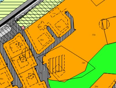 1. ammendrag av endringen Utsnitt av gjeldende plan: Endringer i plankartet: Oppsummering av endringer: 1. Delt tomt gnr/bnr 2/85 i to: 150 A og 150B. (Tomt 150 i reguleringsplan for Hovden Aust) 2.