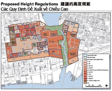 Cải tiến sự an toàn công cộng và đặc tính bề ngoài Tận dụng bất động sản công cộng The Plan includes a Draft Height Map, which will be refined in