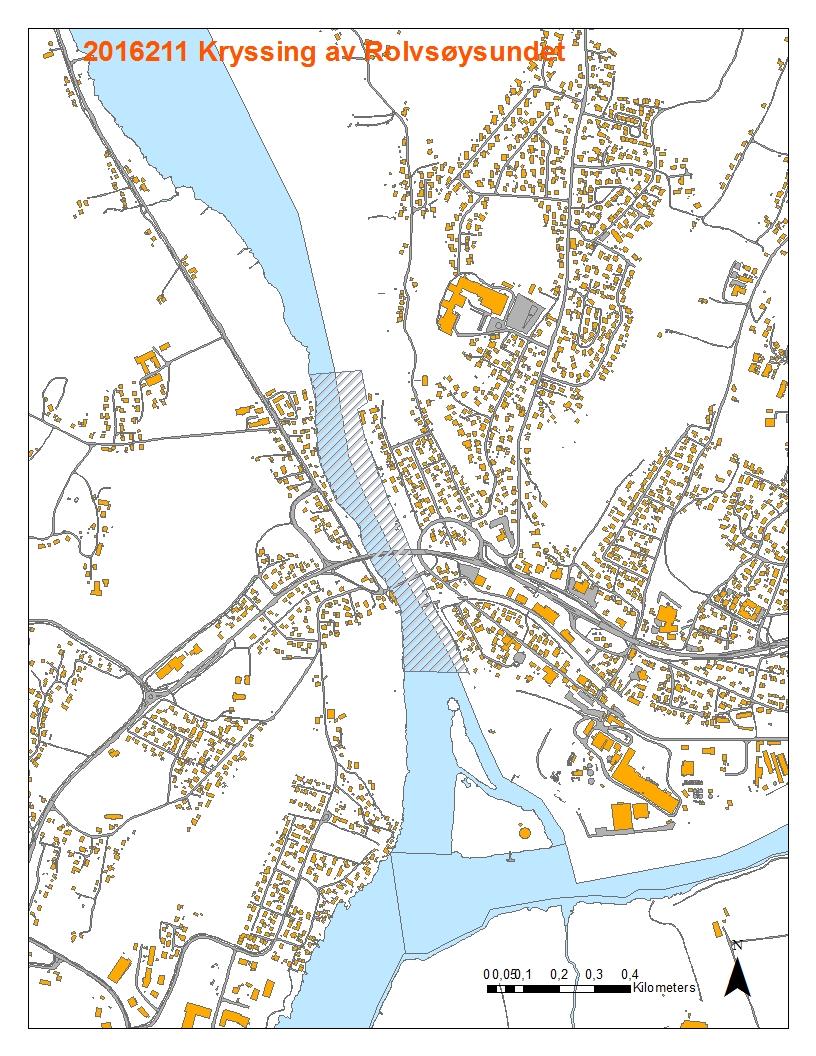 Figur 1 Undersøkelsesområdet i Visterflo, Glomma, Sarpsborg kommune, Østfold. Kart: NMM 4 Kort kulturhistorisk riss Rolvsøysund er et transportgeografisk knutepunkt i Glommas nedre løp.