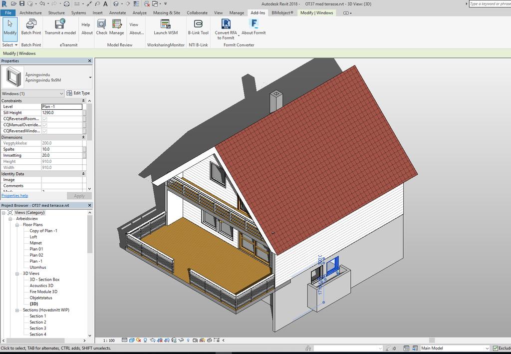 B-Link BIM plug-in Søk etter produkter basert på egenskaper Kobler produkt til objekt i modell Objektet