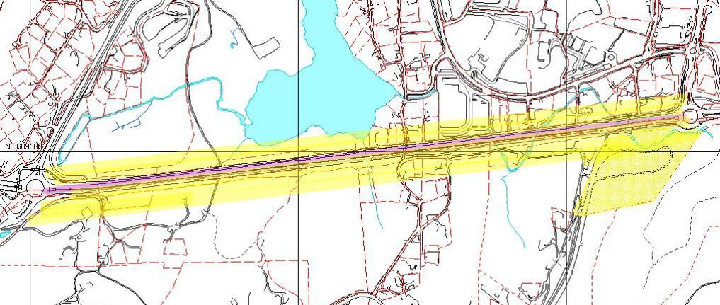 I eksempelområde 5 for Brakhaugen ser plan- og geodata for seg at Flyplassveien kan transformeres til «en bred urban aveny».