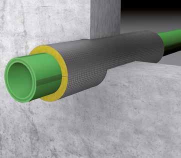 Brannsikring curaflam fra Doyma conlit fra Rockwool PP-R rørsystem fra Aquatherm oppfyller kravene til brannklassifisering B2 DIN 4102 (normalt antennelig).