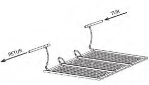 Tilbehør: 1200 mm fleksibelt rør.