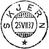 Poståpneriet SKJERN nedlagt fra 01.01.1927 og omgjort til brevhus.